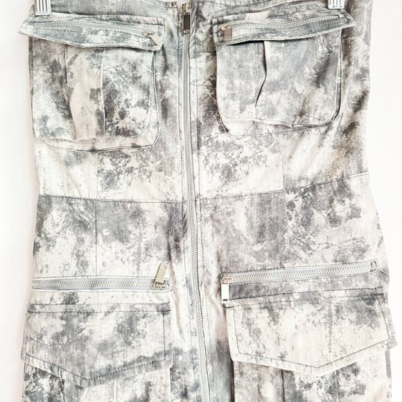 Zara  soft camo print Pocket Detail Bodycon Dress S - Picture 5 of 9